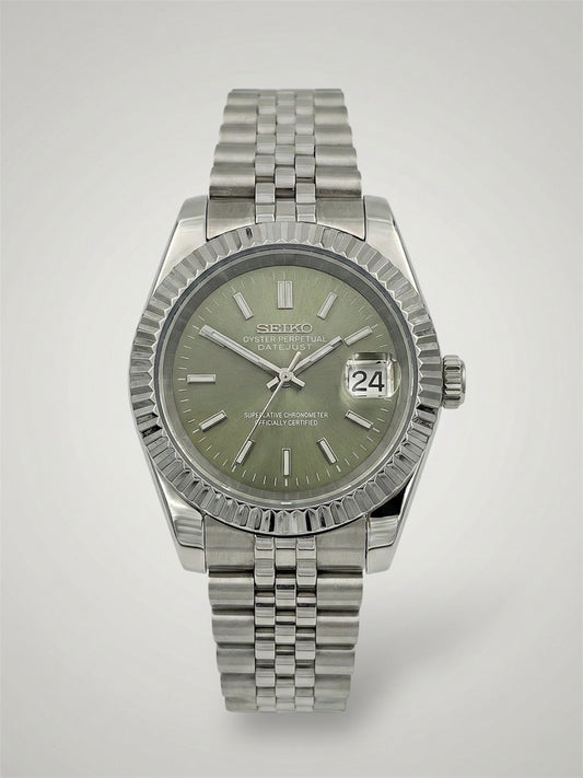 Olivgrön Datejust mod, Olive green Seikomod