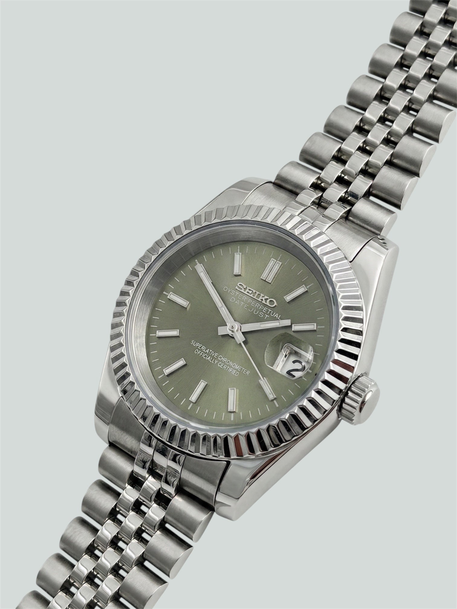 Olivgrön Datejust mod, Olive green Seikomod