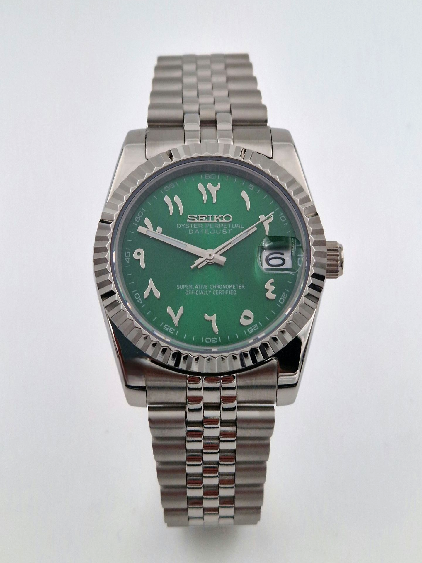 Grön Arabic - Datejust Mod