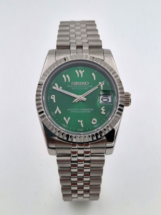 Grön Arabic - Datejust Mod