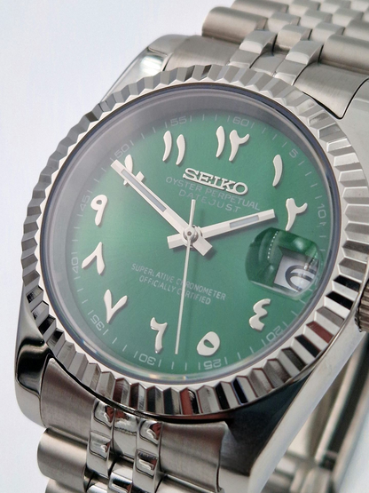 Grön Arabic - Datejust Mod